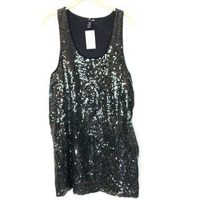 H&M Sequin Scoop Neck Sleeveless Shift‎ Dress